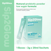 Sip2Glow Instant Probiotic Powder | 56B CFU, 37 Strains for Digestive & Gut Health