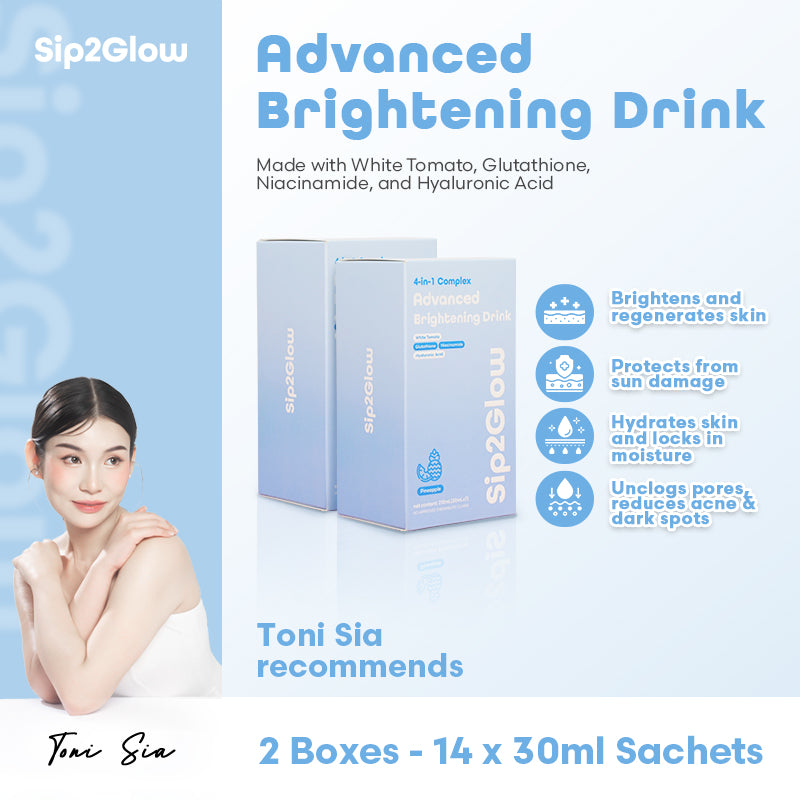 [2B] Sip2Glow Advanced Brightening Drink-Pineapple FlavorWith White Tomato, Glutathione, Niacinamide
