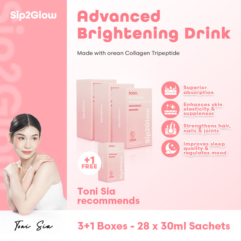 [B3G1] Sip2Glow Advanced Collagen Drink 5000mg Korean Collagen Tripeptide with Fish Collagen Peptide